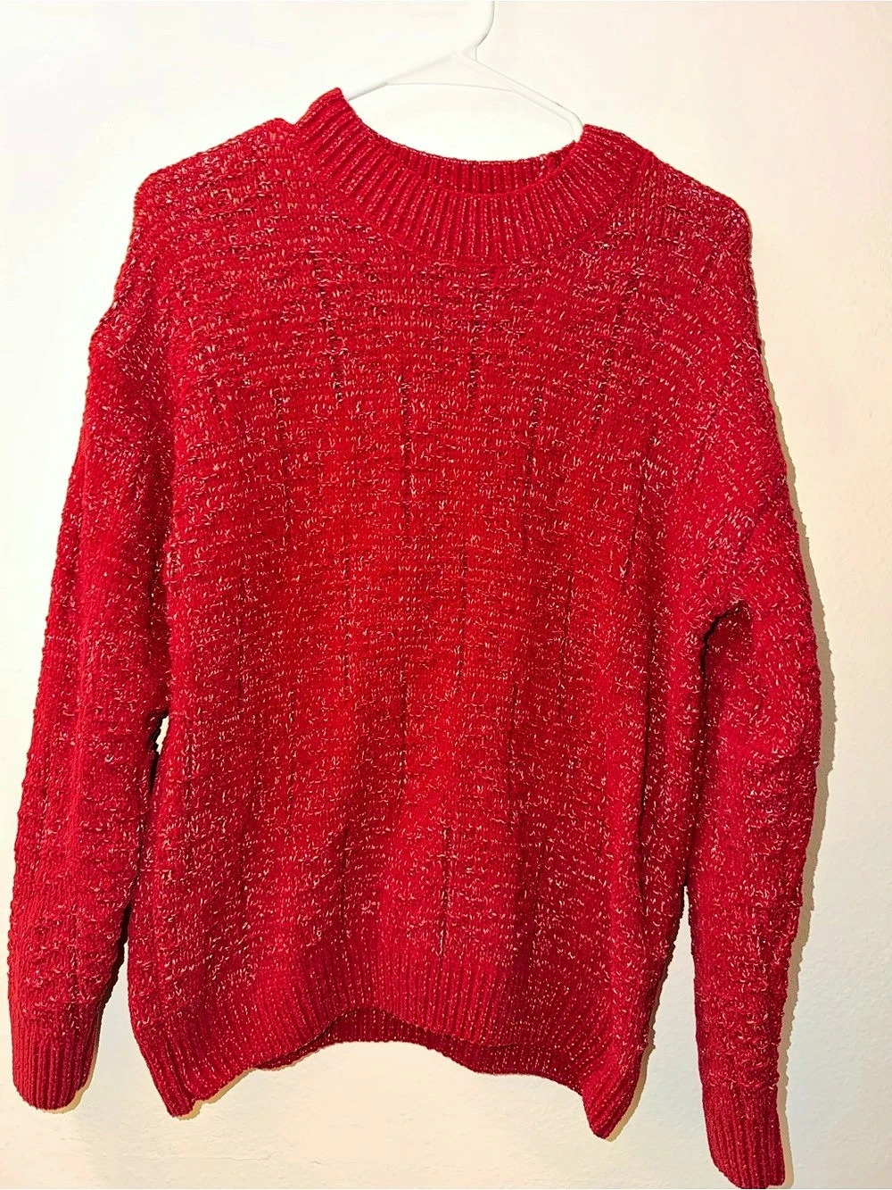Weatherproof Red Crew Neck Sweater Size Large